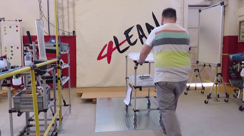Lean Manufacturing - 4Lean - Structure for ramp Mizusumashi