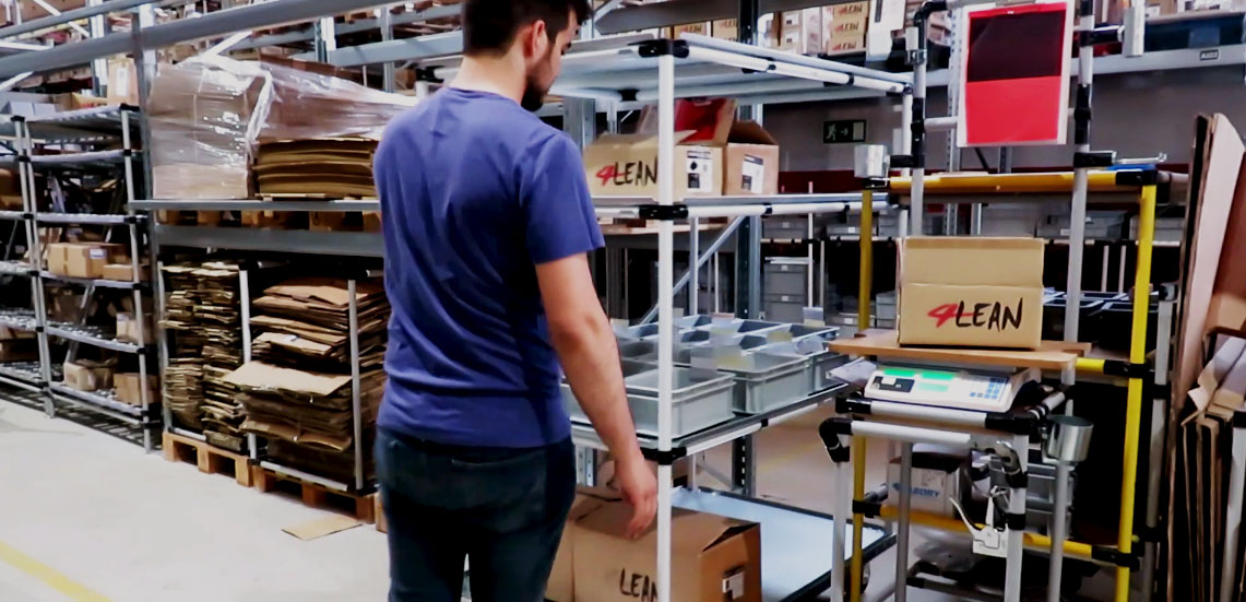 Lean Manufacturing - 4Lean - mizumashi - Box Straight Plate Rack