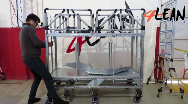 Lean Manufacturing - 4Lean - Mizusumashi - Kit Cart Modular