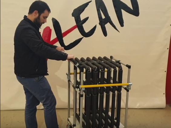 Lean Manufacturing - 4Lean - Panel Cart Mizusumashi