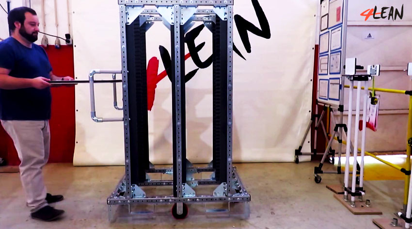 Lean Manufacturing - 4Lean - Panel Straight Plate Cart
